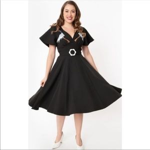 NWT Unique Vintage dress with appliqué XL